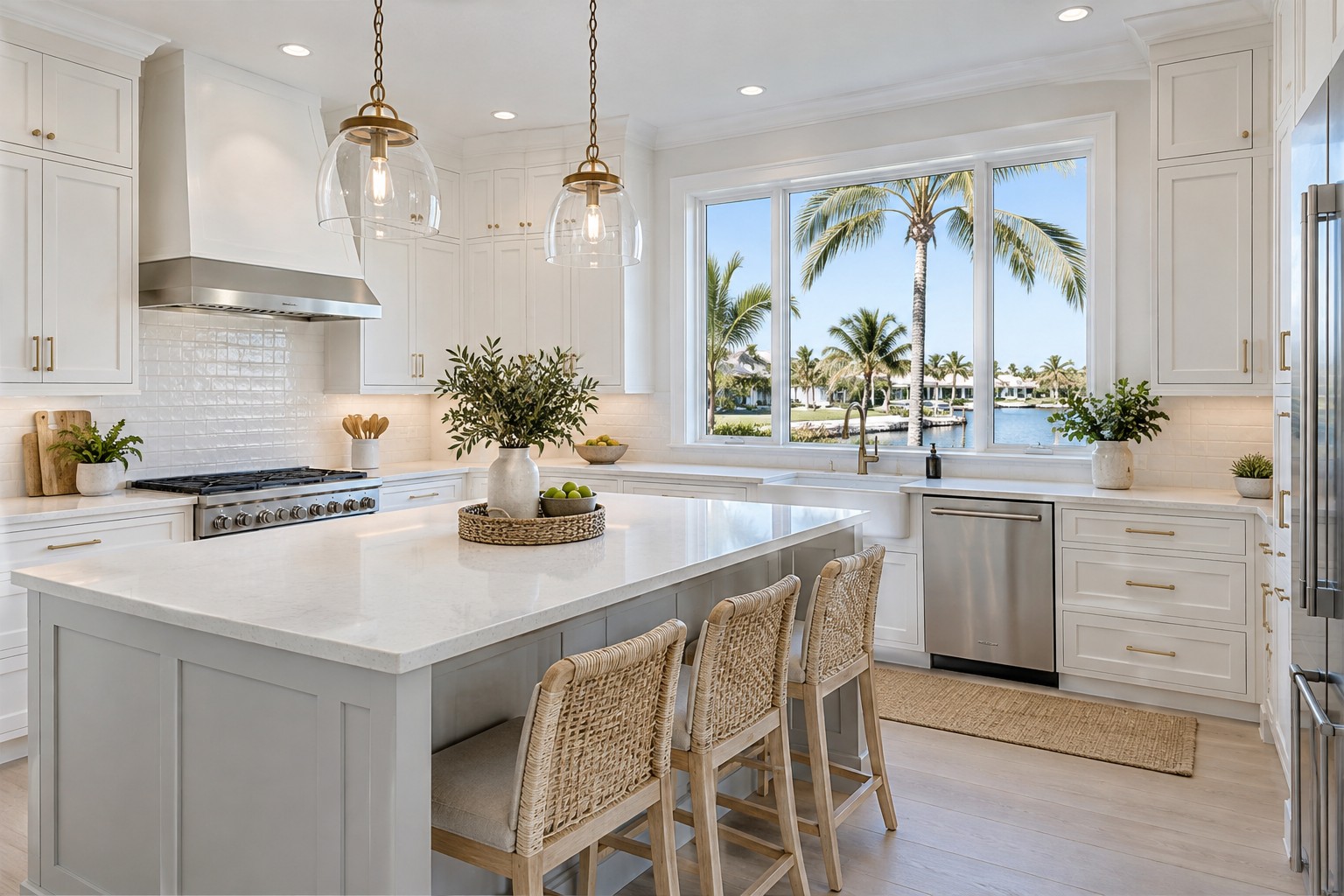 A bright coastal Florida kitchen